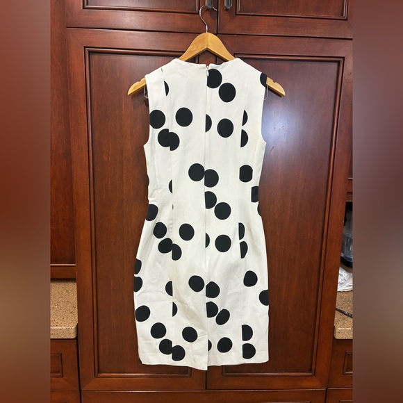 Banana Republic Black and White Polka Dot Midi Dress - Picture 8 of 10